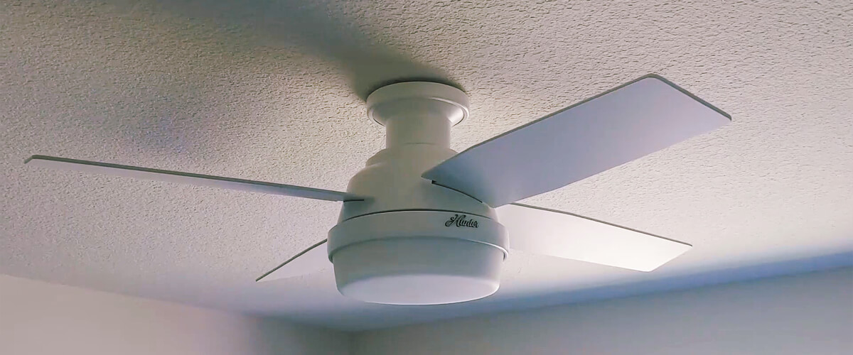 Hunter Dempsey ceiling fan installation